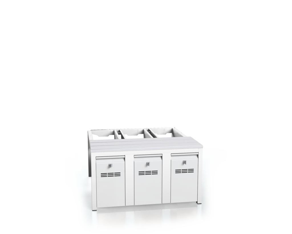 Benches with PVC sticks - with drawers for footwear 375 x 750 x 800